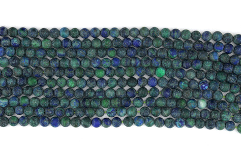 Matte Chrysocolla Gemstone Beads, 6mm, Round